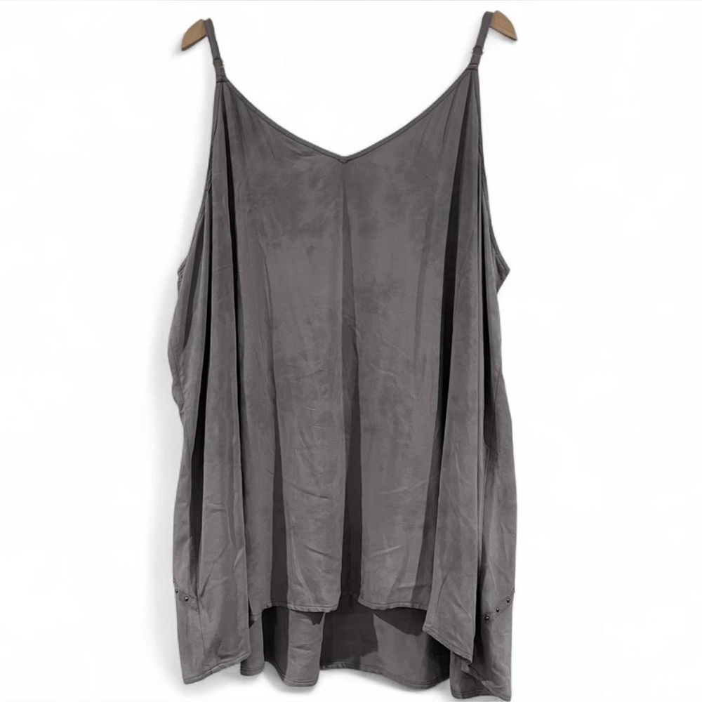 Torrid Grey Challis Studded Swing Cami Plus Size 5X 28W Soft Goth Indie Sleaze - Picture 8 of 9